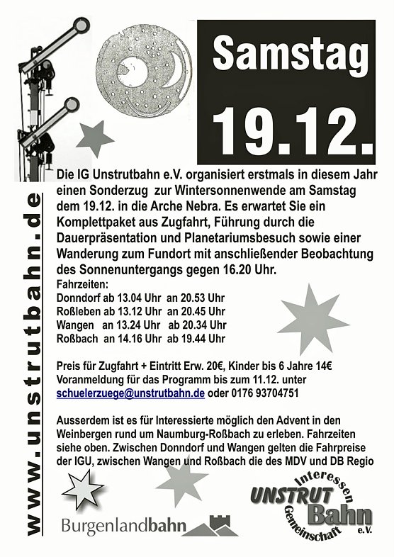 Bild: Mit der Bahn zur Wintersonenwende