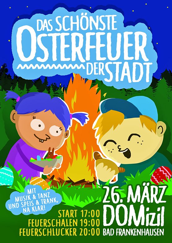 Bild: Osterfeuer am Domizil