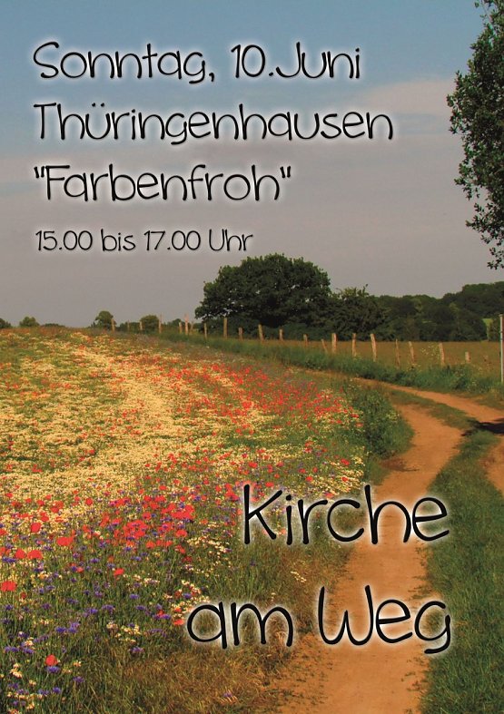 Bild: Kirche am Weg in Th&uuml;ringenhausen