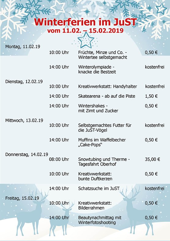 Bild: Winterferien im JuST