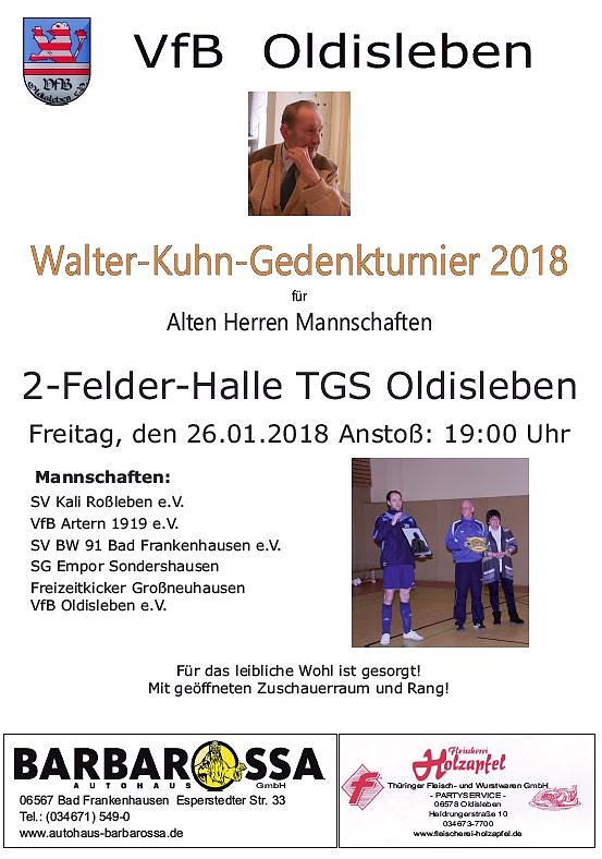 Bild: Walter Kuhn Gedenkturnier f&uuml;r &Uuml;35 Mannschaften