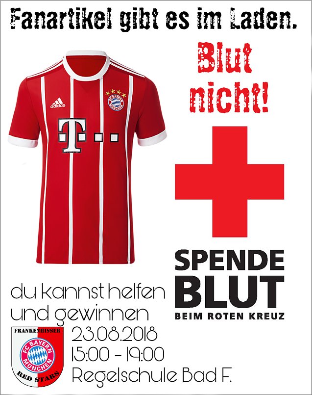 Bild: Aufruf zum Blutspenden