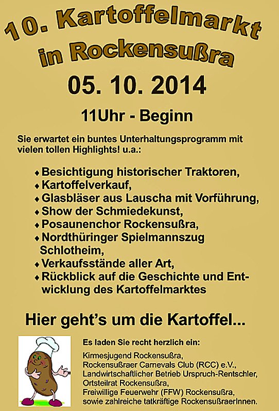 Bild: 10 Jahre Kartoffelmarkt in Rockensu&szlig;ra