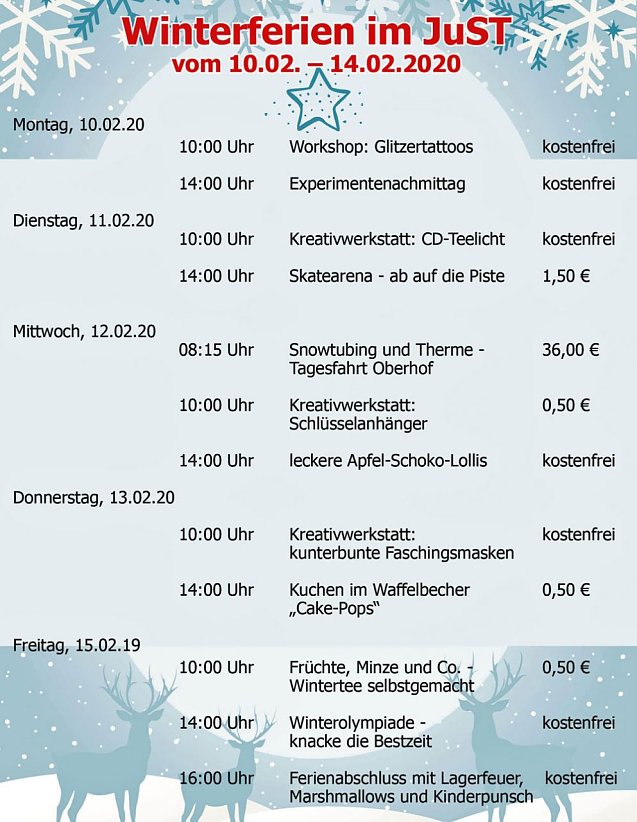 Bild: Winterferien im JuST