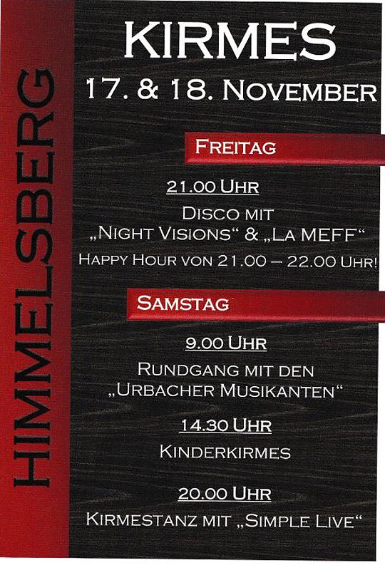 Bild: Kirmes und Mitgliederversammlung