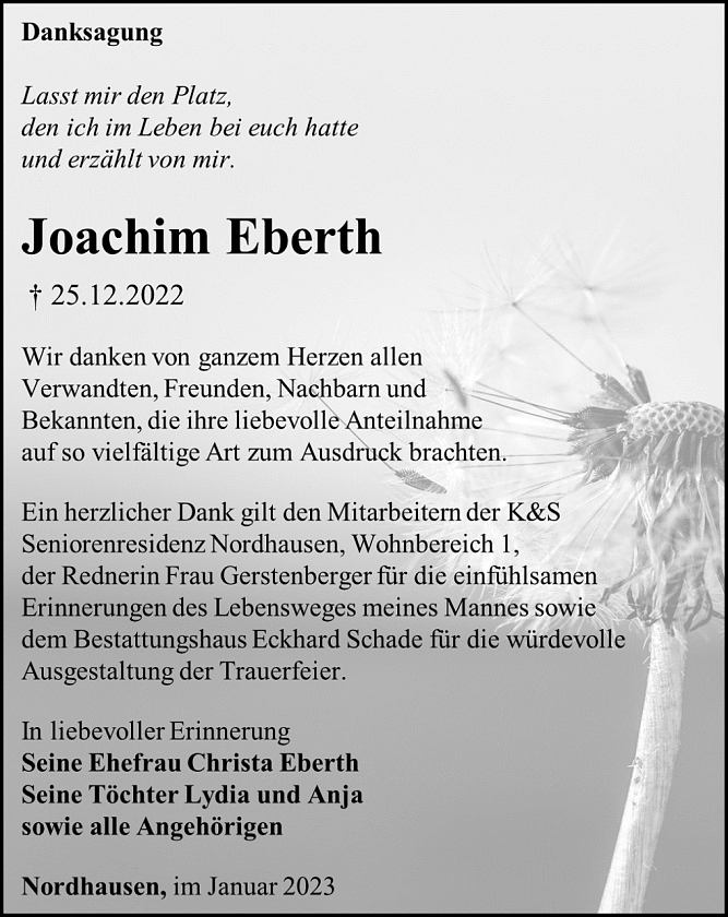 Danksagung (Foto: Schade)