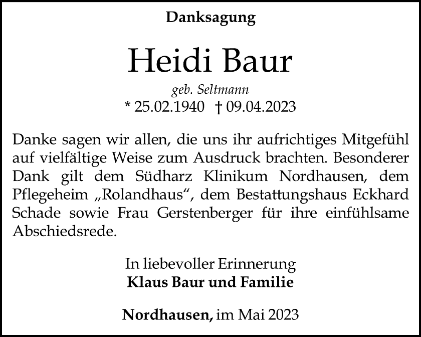 Danksagung (Foto: Schade)