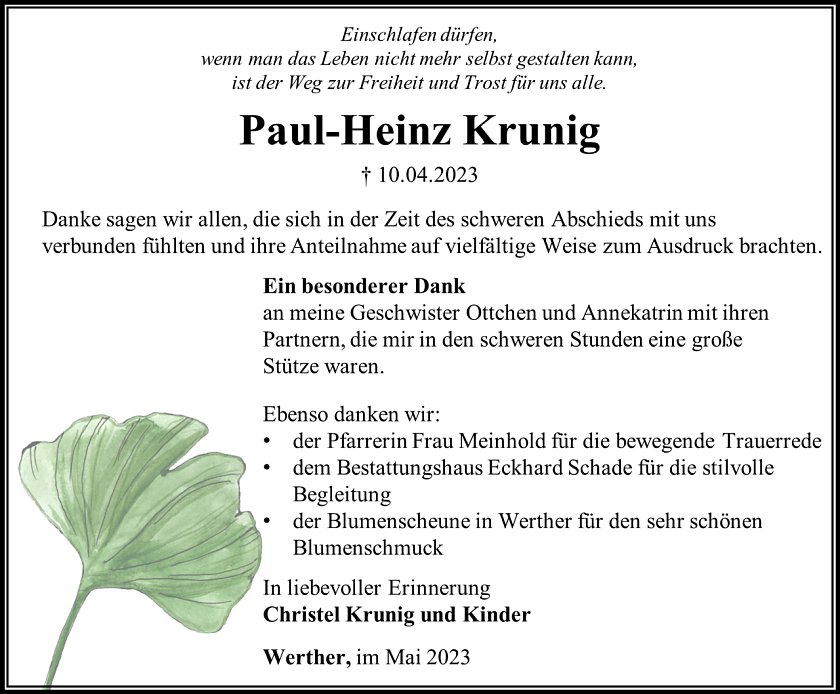 Danksagung (Foto: Schade)