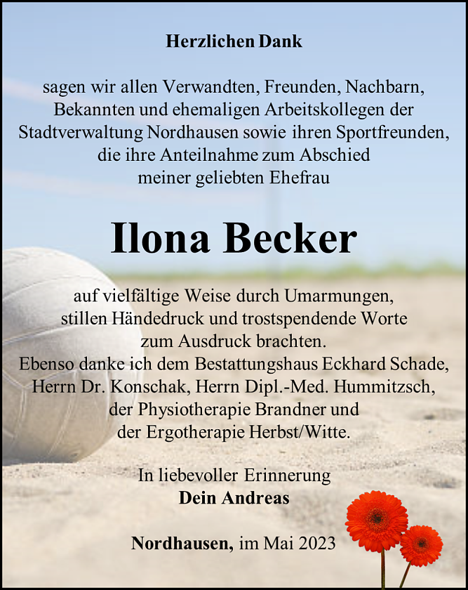 Danksagung (Foto: Schade)