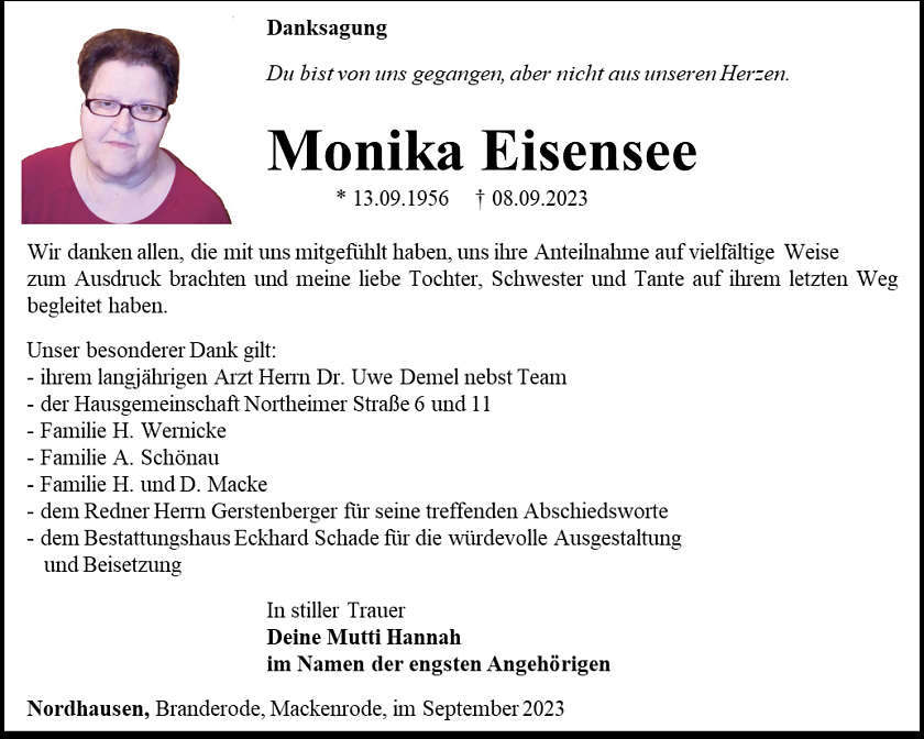 Danksagung (Foto: Schade)