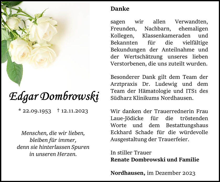 Danksagung (Foto: Schade)