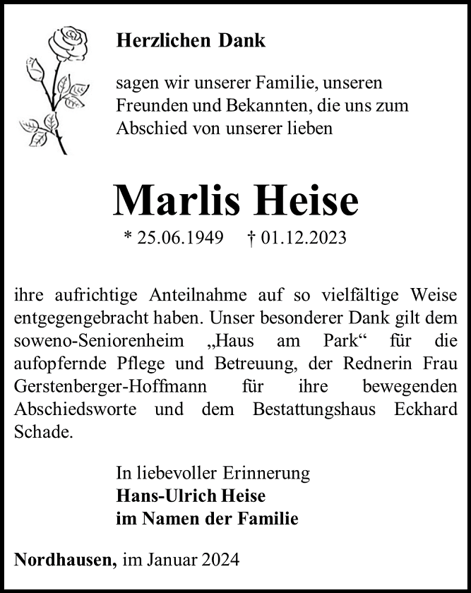 Danksagung (Foto: Schade)