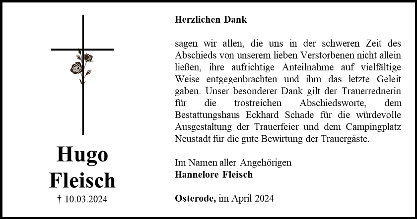 Danksagung (Foto: Schade)