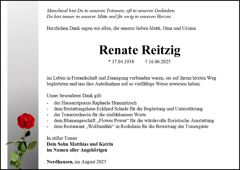 Danksagung (Foto: Schade)