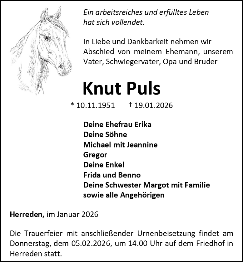 Traueranzeige (Foto: Bestattungshaus Schade)