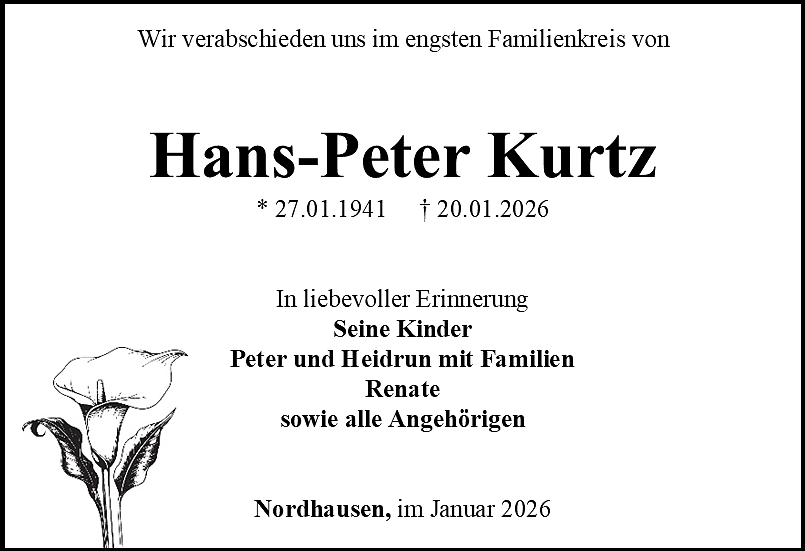 Traueranzeige  (Foto: Schade)