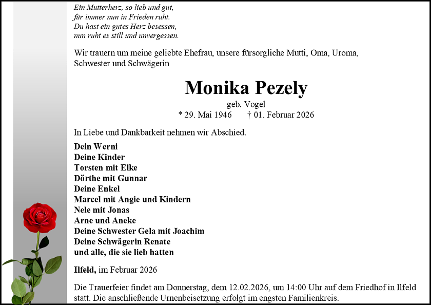 Traueranzeige (Foto: Schade)