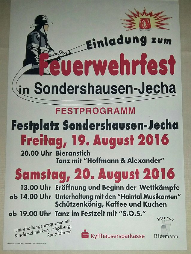 Bild: Feuerwehrfest in Sondershausen-Jecha