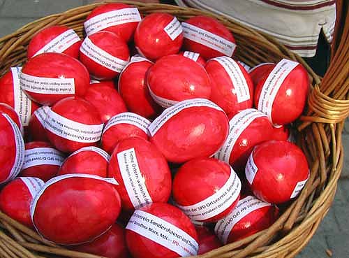 Verteilung Ostereier