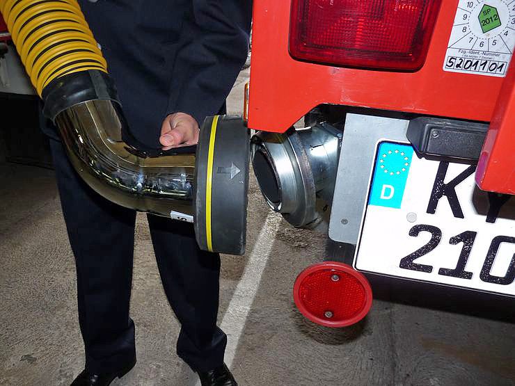 Abgasanlage f&uuml;r Feuerwehr