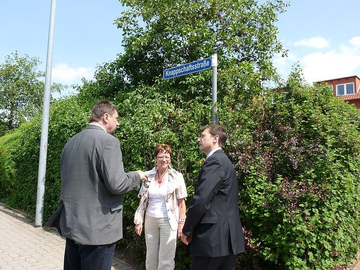 Einweihung der Knappschaftsstra&szlig;e