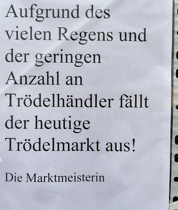 Ausfall Tr&ouml;delmarkt