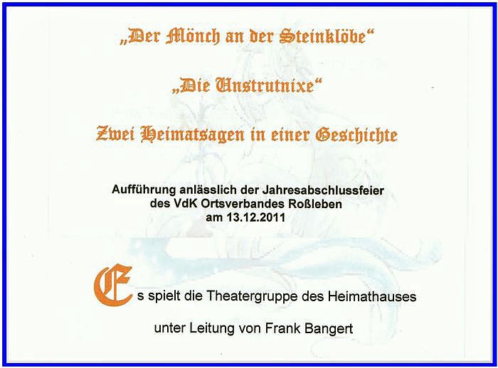 Heimatsagen zur Weihnachtsfeier aufgef&uuml;hrt