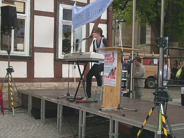 Demonstration gegen Neonazis