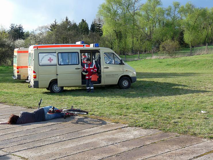 Mit Blaulicht durch Berka