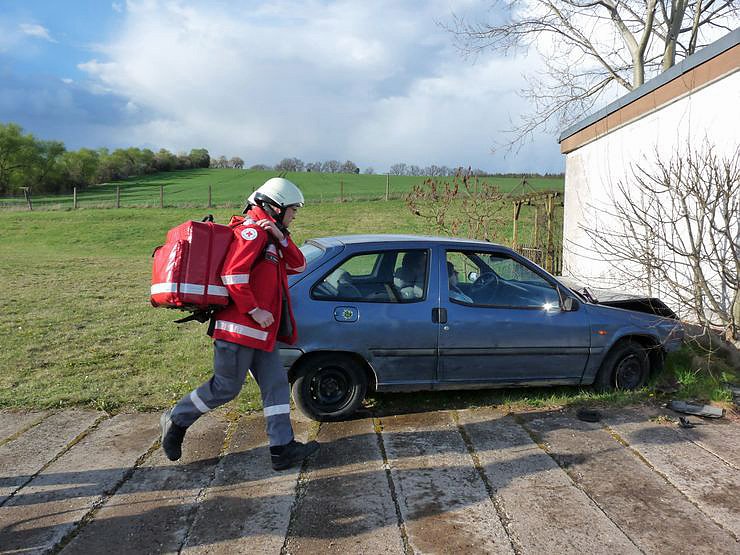 Mit Blaulicht durch Berka