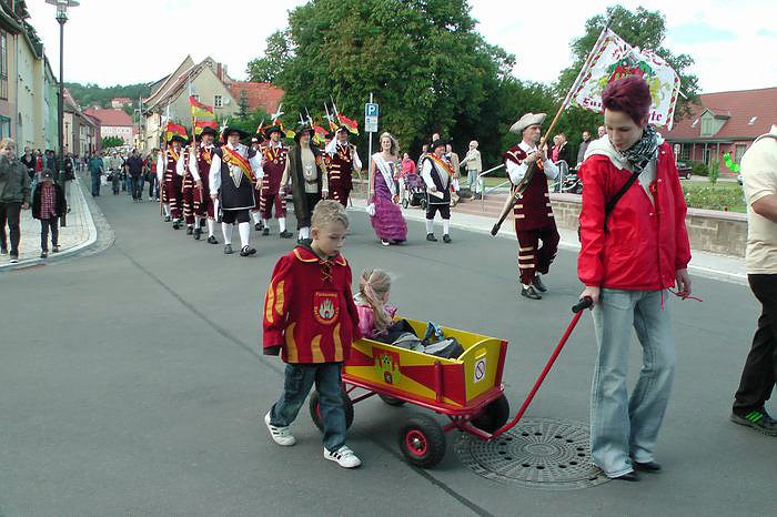 Jubil&auml;umsumzug durch Frankenhausen