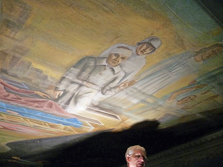 Deckengem&auml;lde mit Diskussion