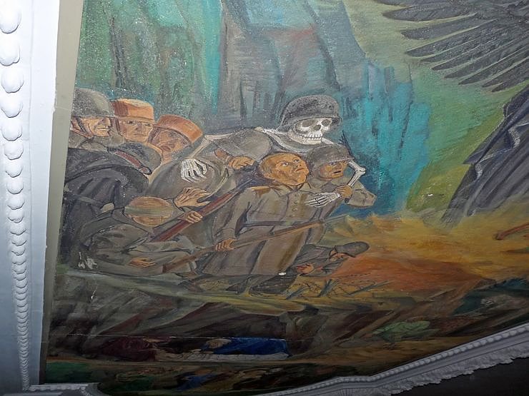 Deckengem&auml;lde mit Diskussion