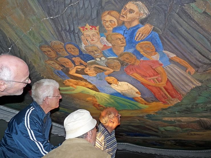 Deckengem&auml;lde mit Diskussion