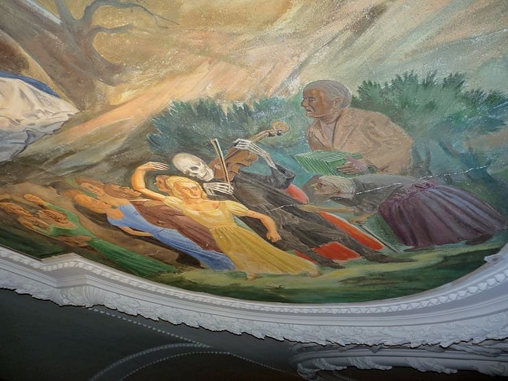 Deckengem&auml;lde mit Diskussion