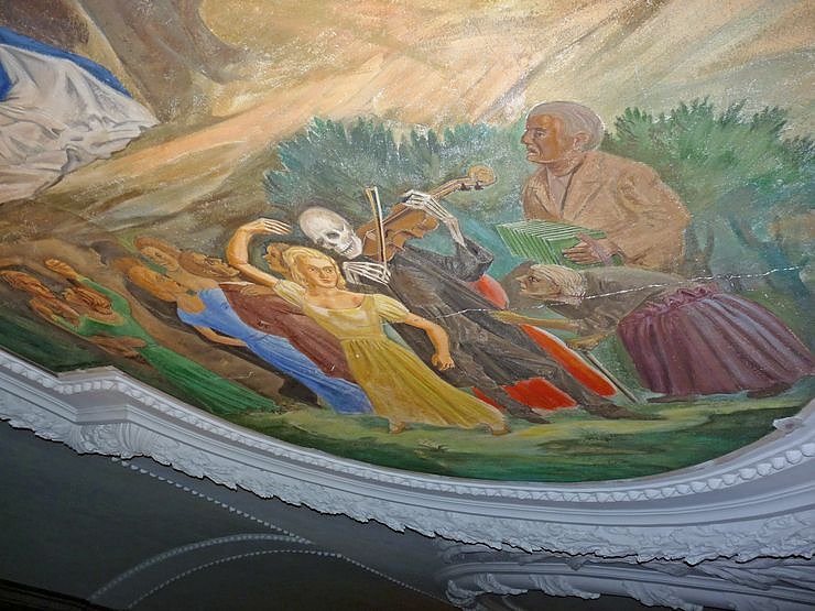 Deckengem&auml;lde mit Diskussion