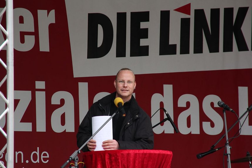 Linker Wahlkampf in Nordhausen
