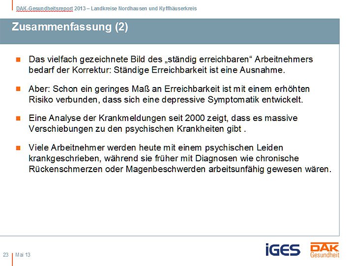 Entwicklung Krankenstand in der Region