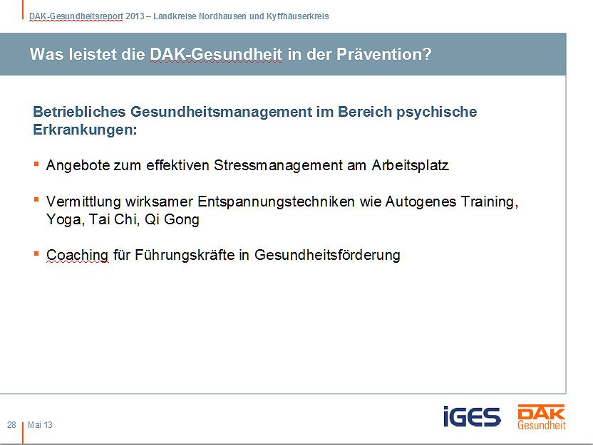 Entwicklung Krankenstand in der Region