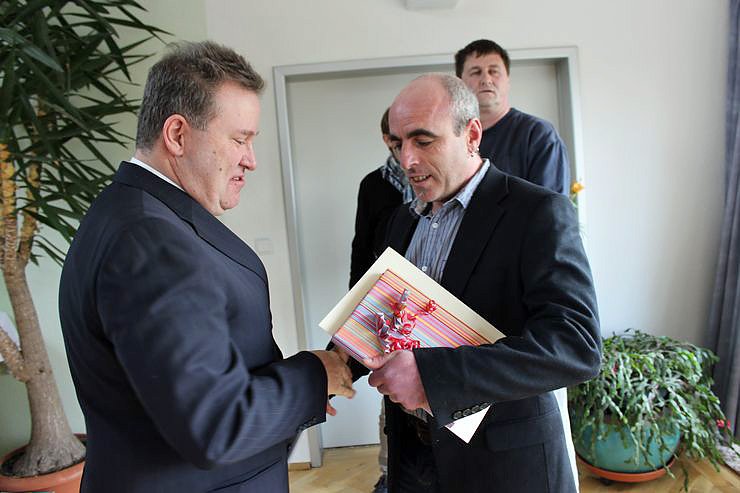 Zahlreiche Gratulanten kamen