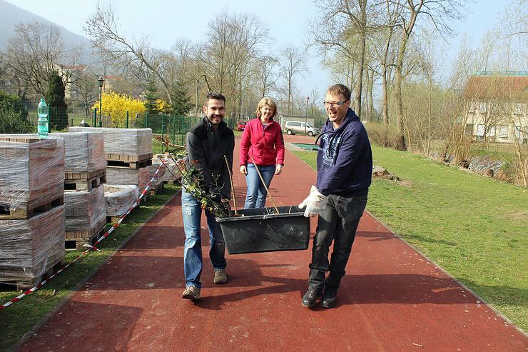 F&uuml;r Schulgarten gebuddelt