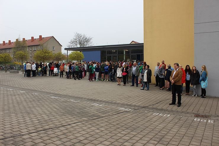 Ansturm auf die Schule