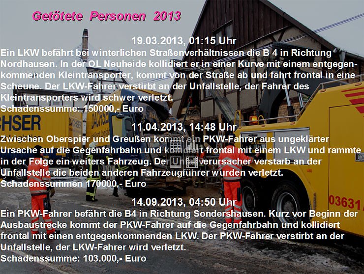 Verkehrsunfallstatistik f&uuml;r 2013 (1)