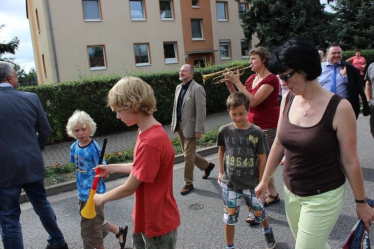 Demo &uuml;ber Bundesstra&szlig;e 4 in Greu&szlig;en gezogen