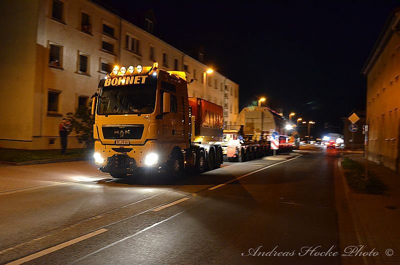 Schwertransport durch Greu&szlig;en