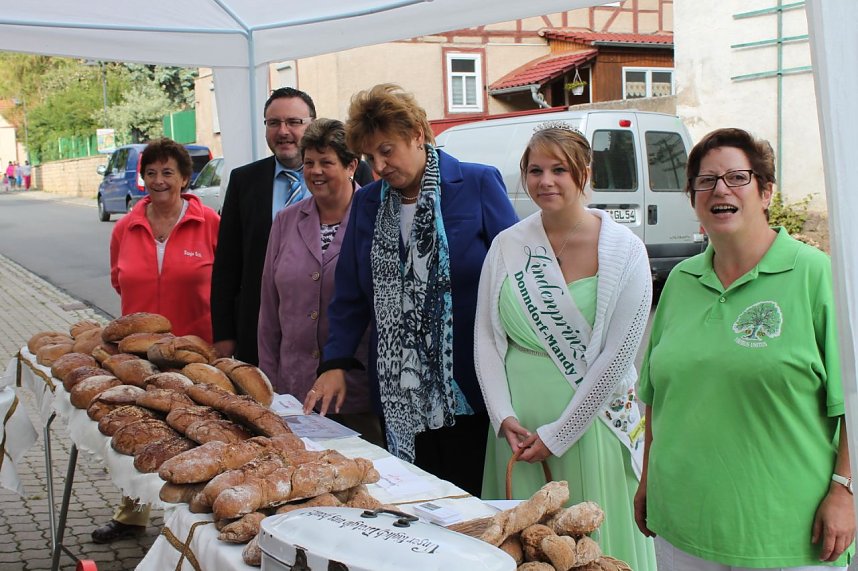 Landtagspr&auml;sidentin Birgit Diezel auf dem H&ouml;fetag in Langenroda
