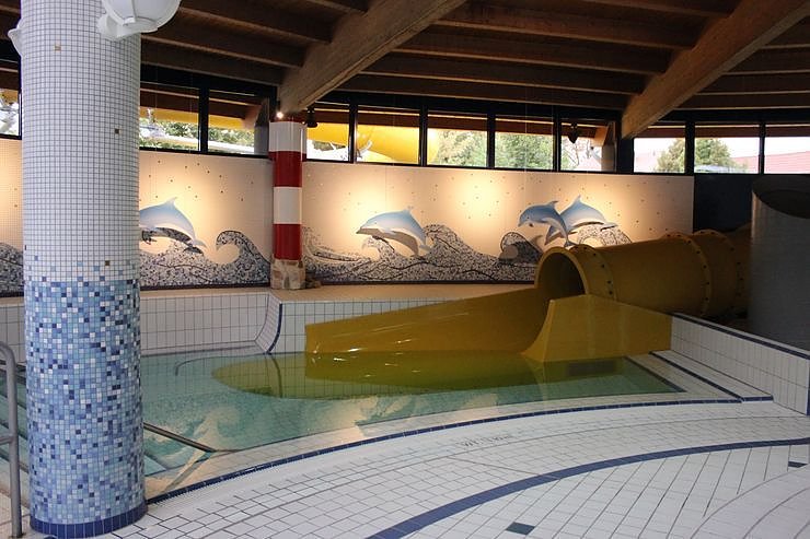 Riesenrutsche in Betrieb