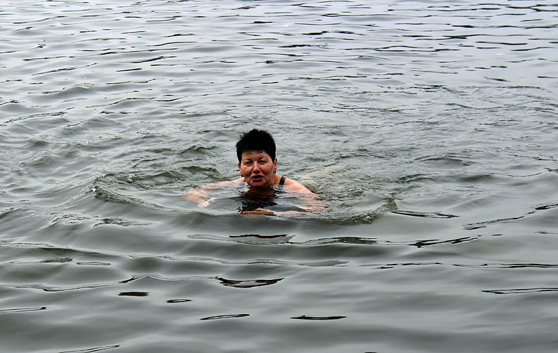 Abbaden am Bebraer Teich