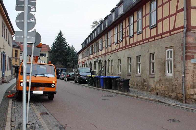 Der Weihnachtsbaum steht.