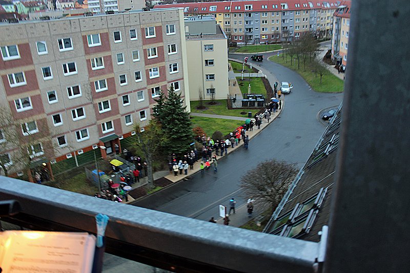 Last uns warm und trocken bleiben - St&uuml;rmisches Turmblasen
